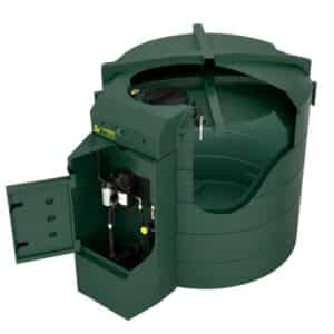 Kunststof brandstoftank 10000 liter met pompkast