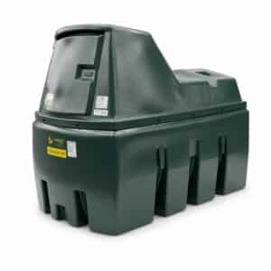 Kunststof brandstoftank 2500 liter met pompkast
